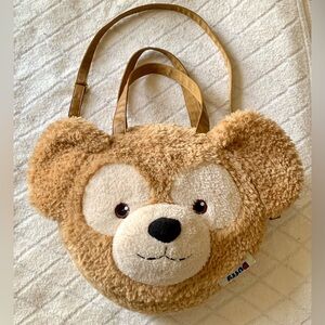 Disney Duffy Bear Tokyo crossbody bag Large plush furry zippers 12x12 disney sea